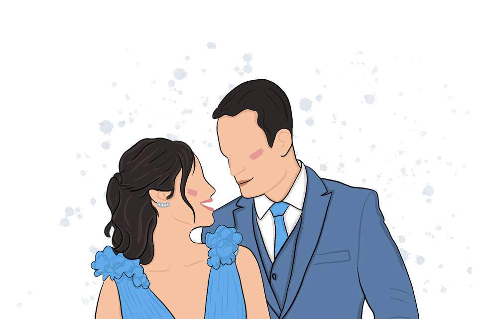 Pareja de medio cuerpo