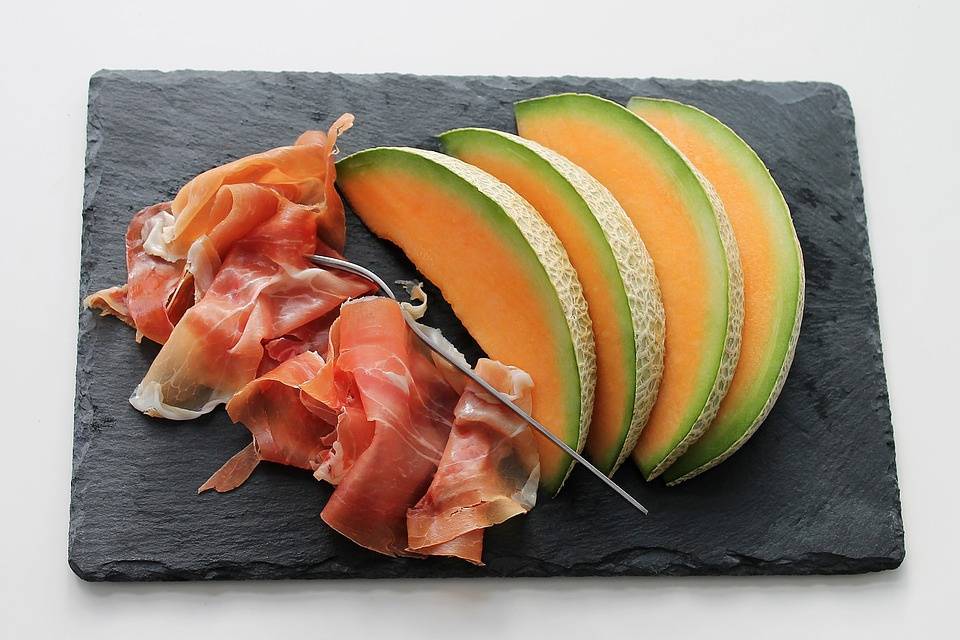 Jamón y melón dulce