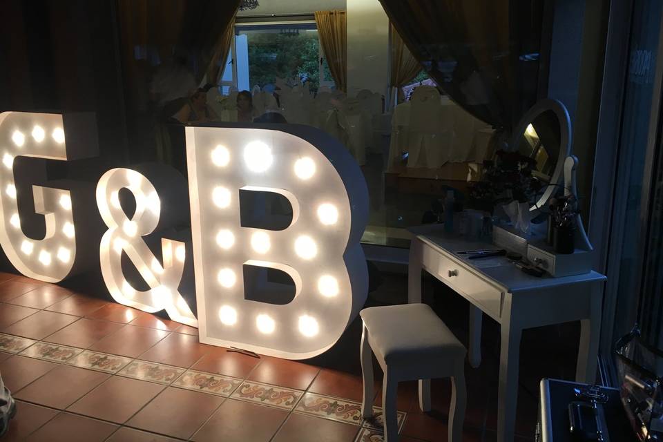 Beauty corner en la boda de G&B