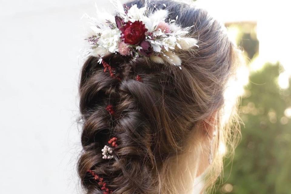 Trenza novia boho