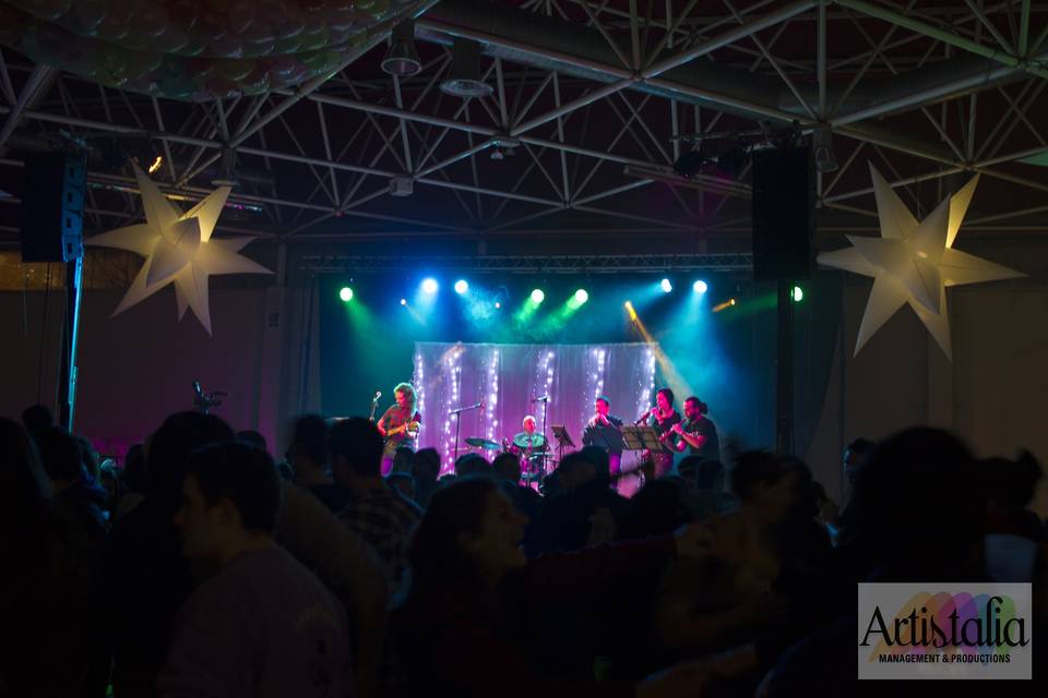 Cortina led y estrellas