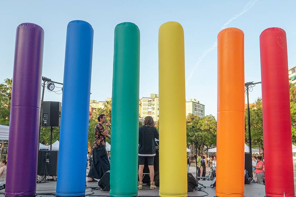 Columnas de colores