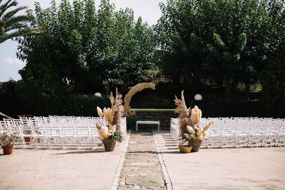 Espacio para novios ceremonia