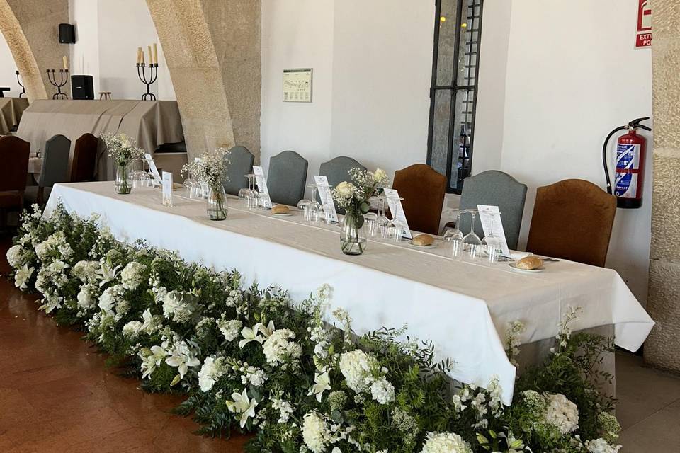 Decoración mesa nupcial
