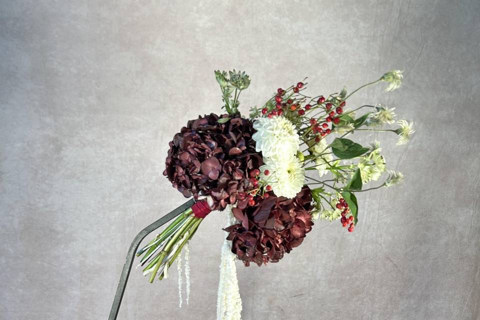Ramo novia de hortensias