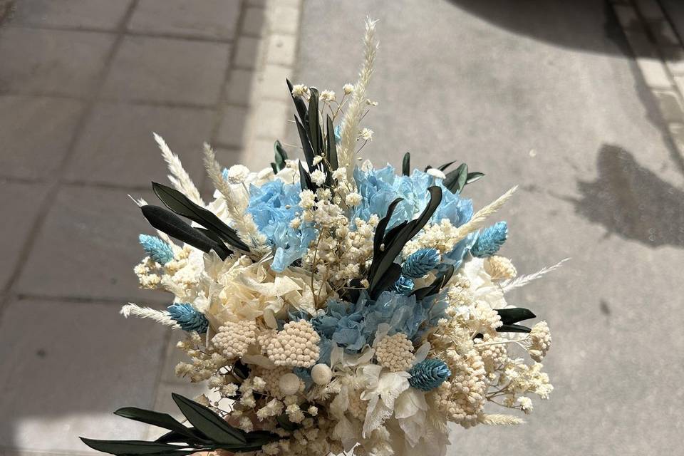Ramo de novia preservado