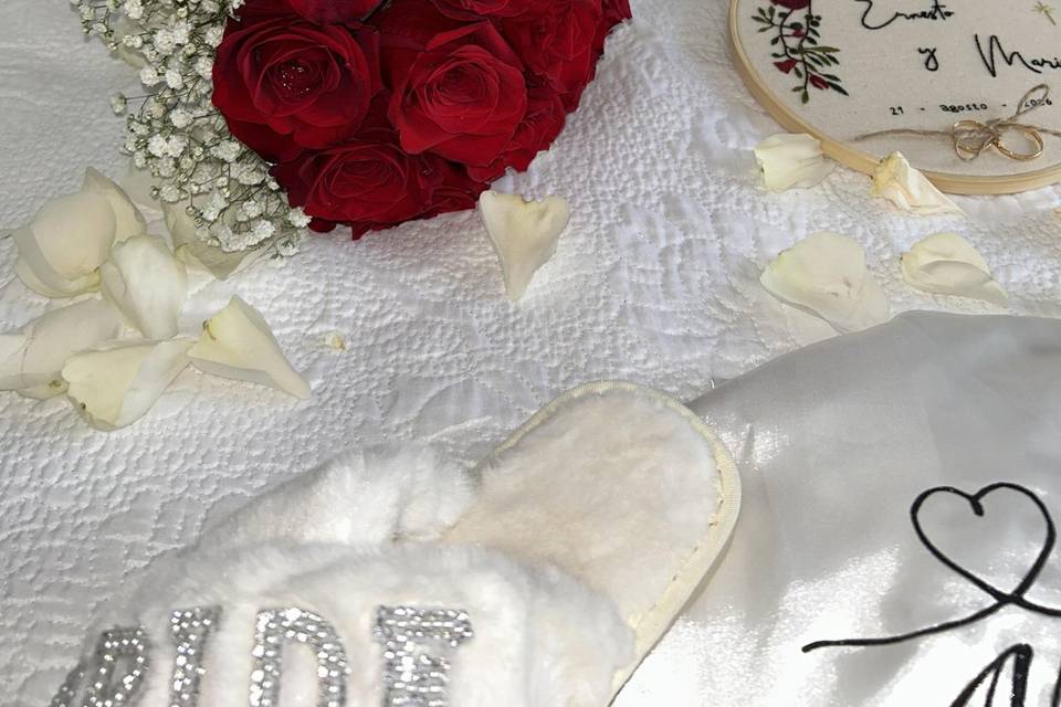 Ramo de novia rosas rojas