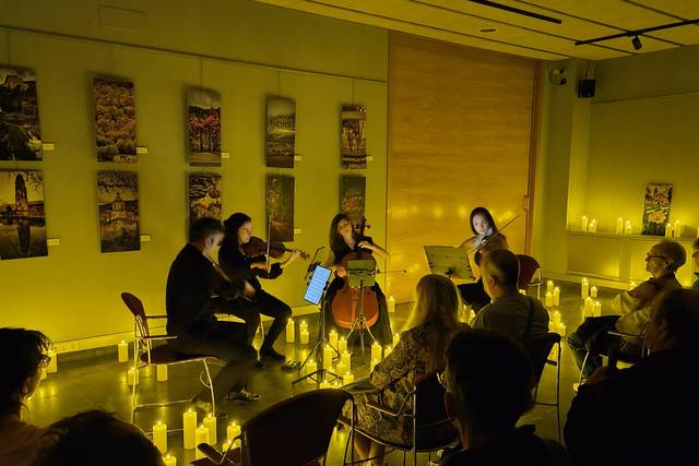 Celebración con velas