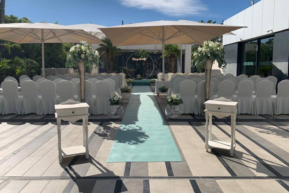 Boda civil portico