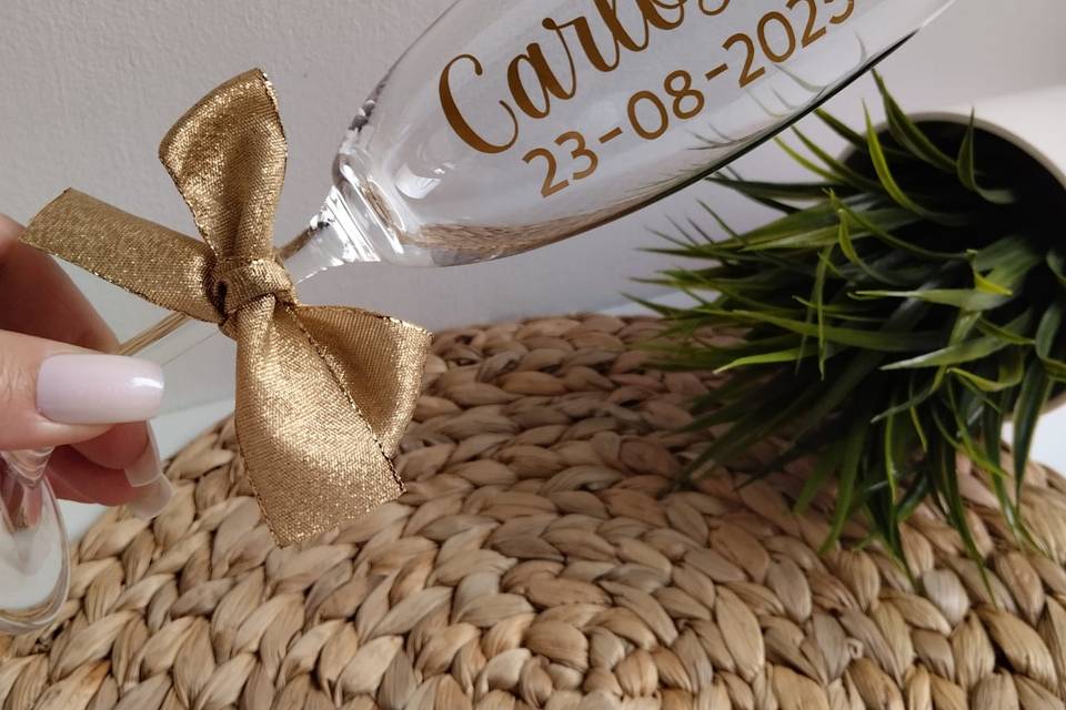 Copa brindis novio