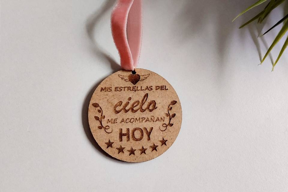 Medalla ramo de novia
