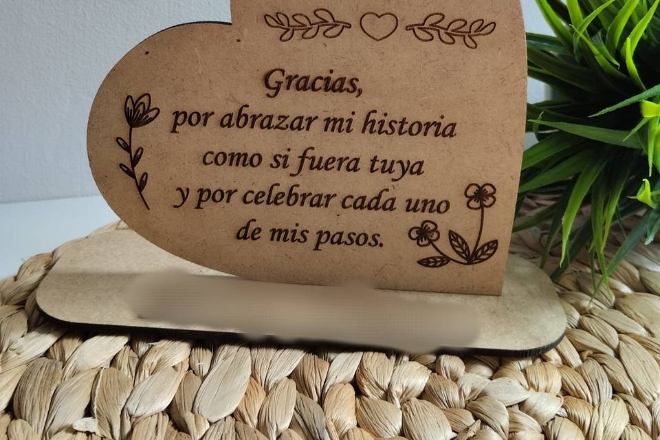 Placa madera madrina