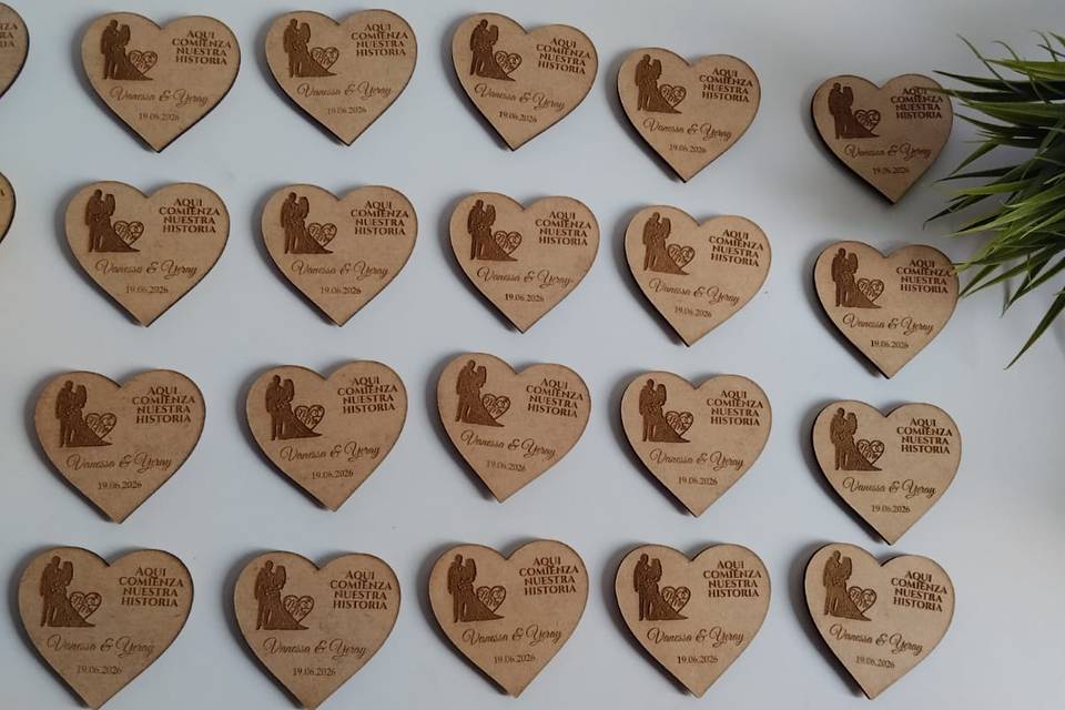 Imán boda personalizado