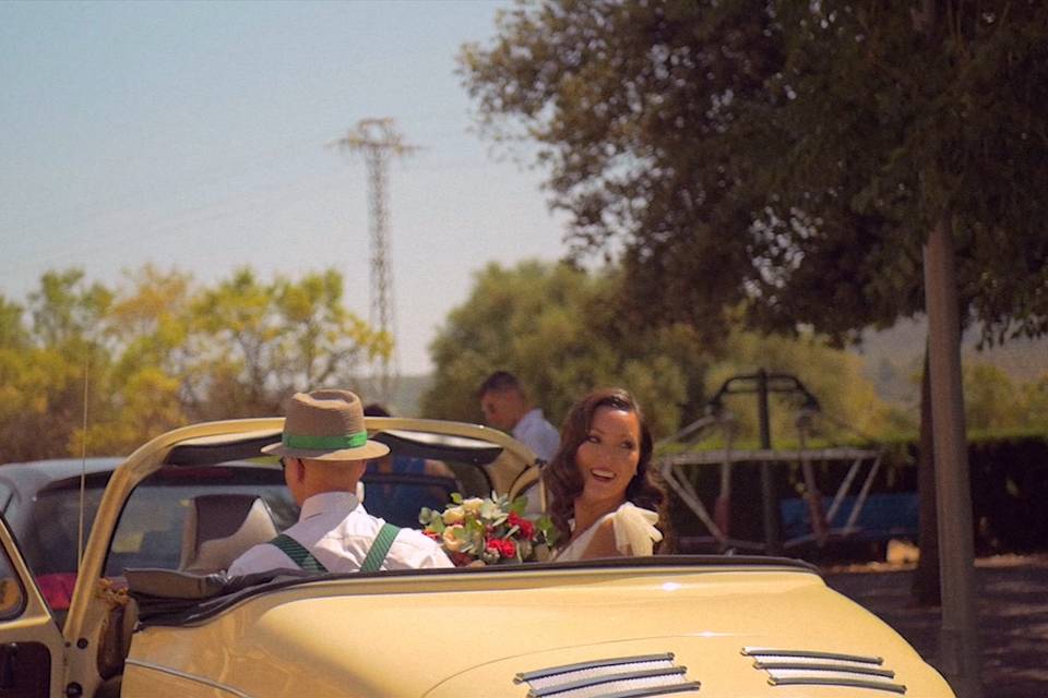Novia camino a la boda