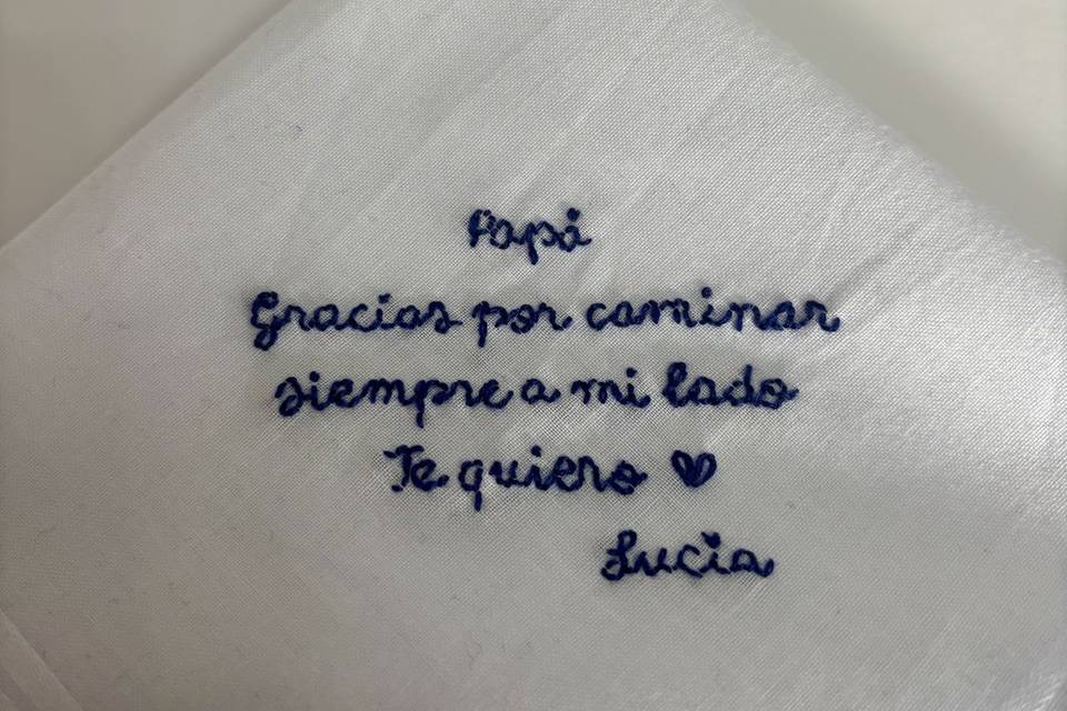 Pañuelo dedicatoria