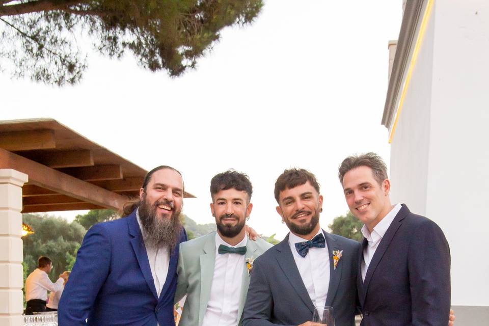 Foto con los novios