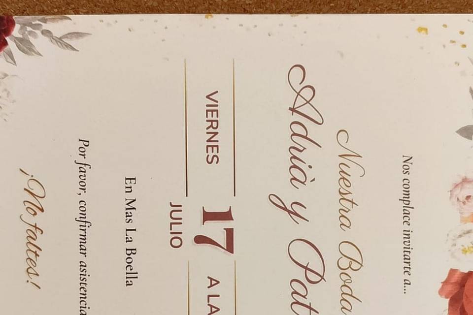 Invitación de boda