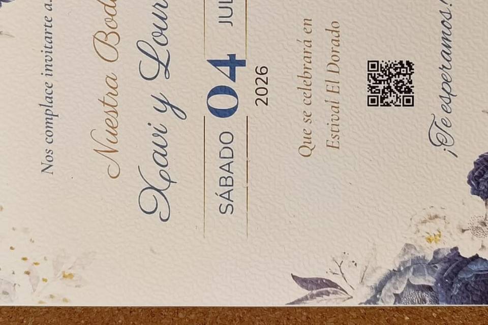 Invitación de boda