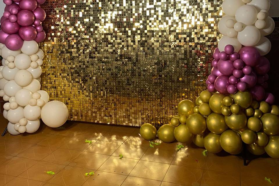 Lentejuelas y globos