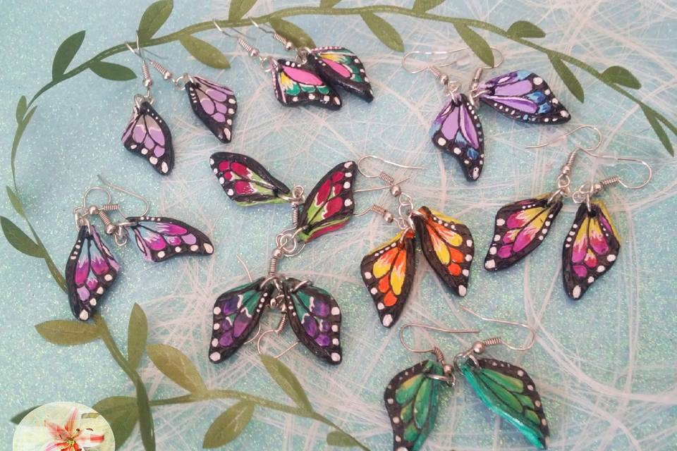 Pendientes alas mariposa