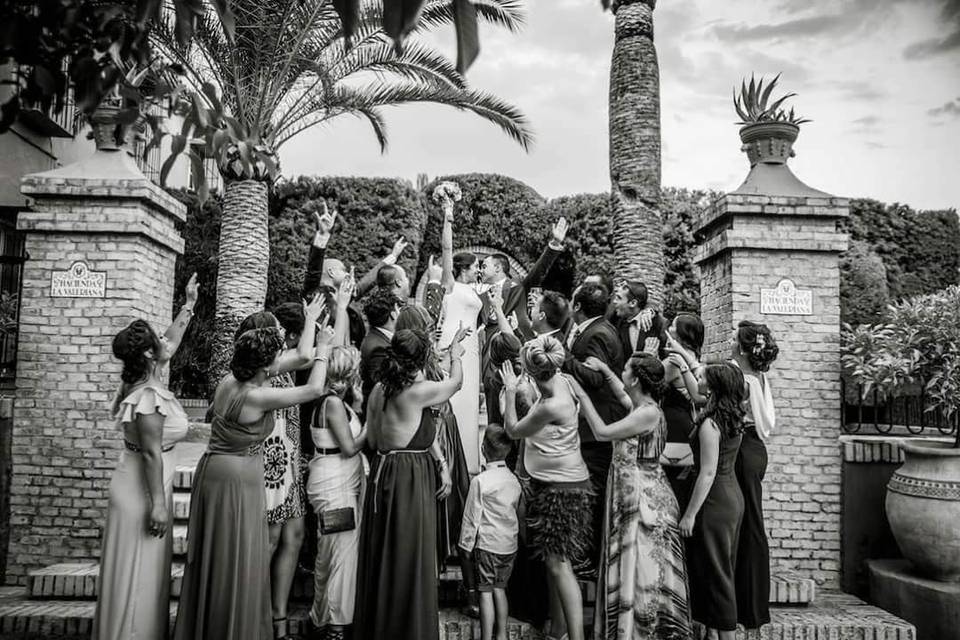 Boda en blanco y negro