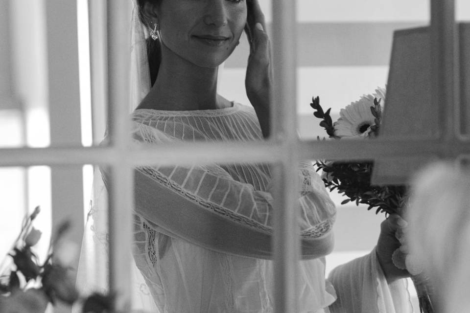 Novia elegante y natural