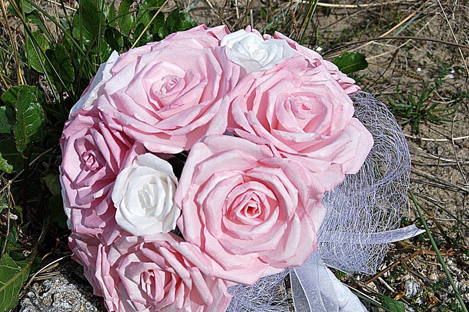Bouquet rosa y blanco