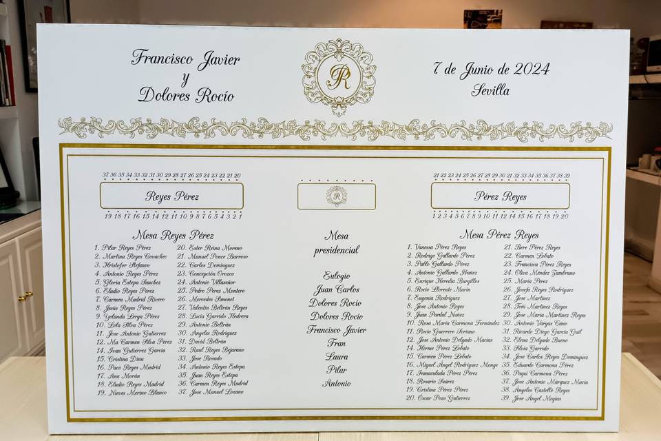 Seating plan personalizado