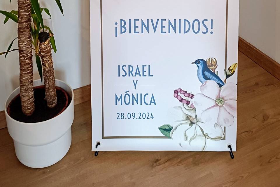 Cartel bienvenida personalizad
