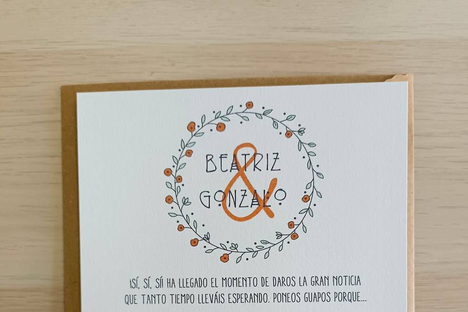 Invitación Boho personalizada