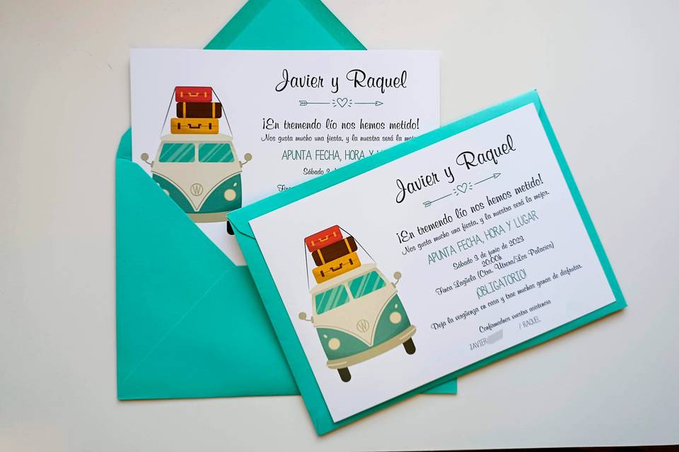 Invitación Combi