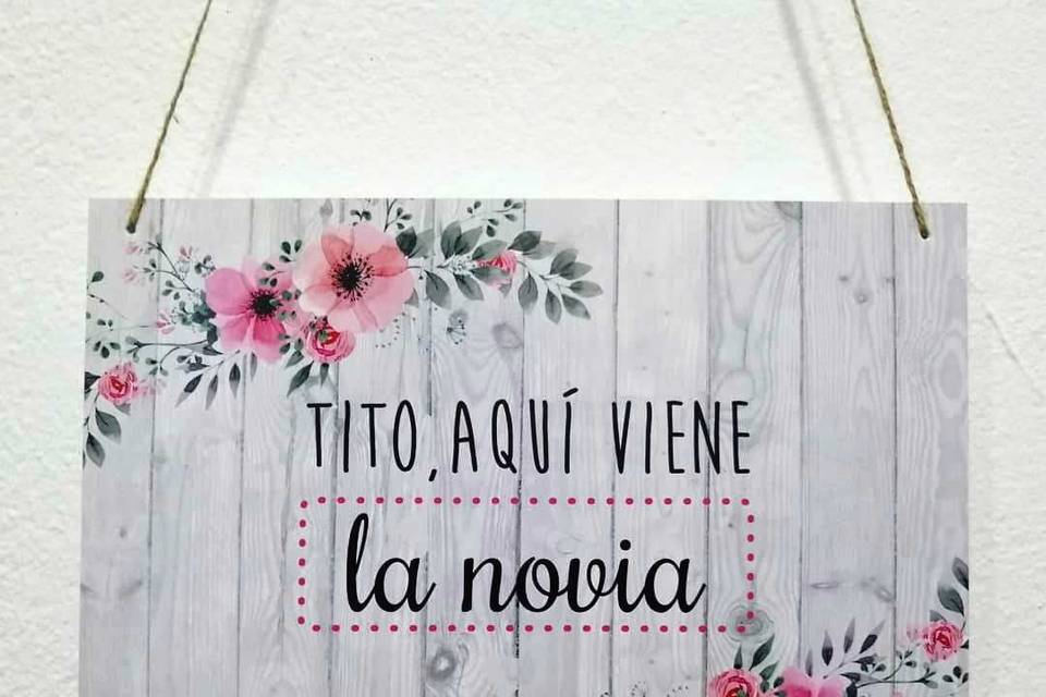 Cartel aquí viene la novia