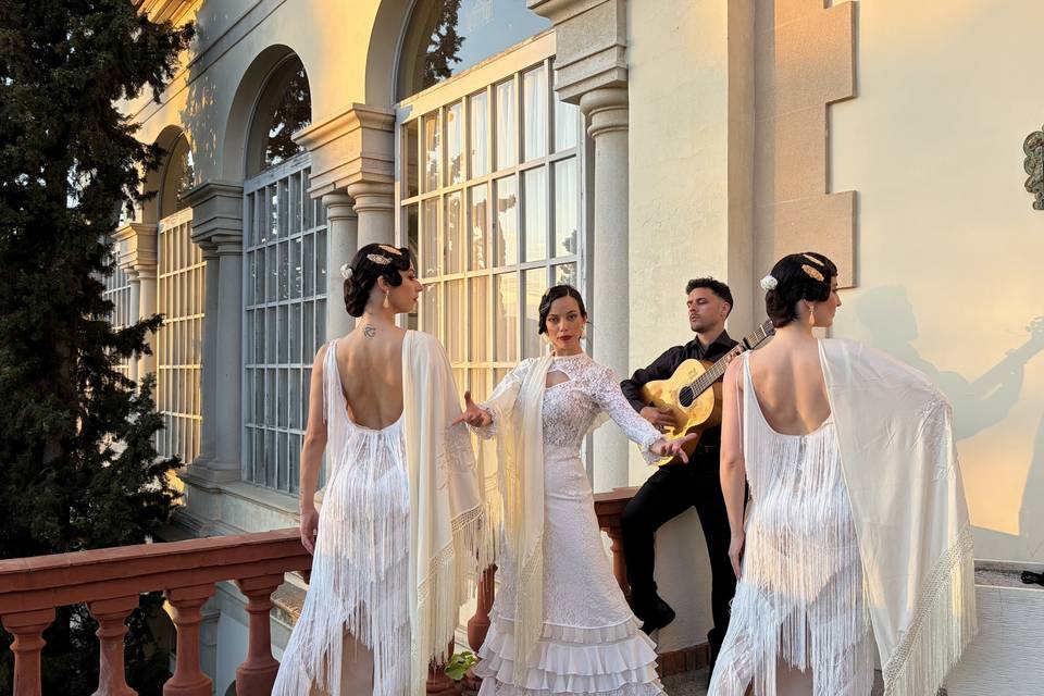 Bailarinas y guitarrista