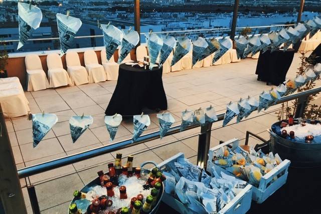 Boda en terraza