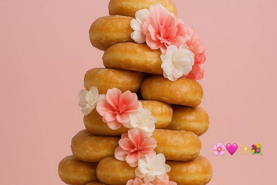 Torre de donuts boda