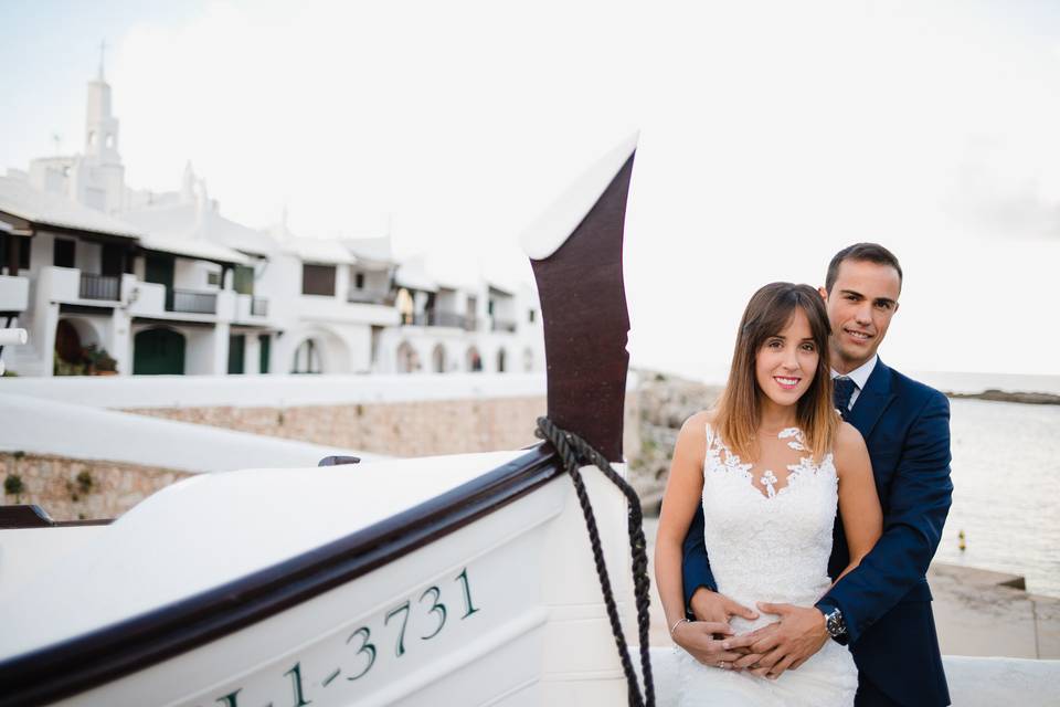 Postboda en el barco