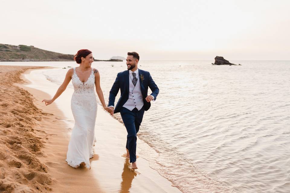 Pareja en la playa