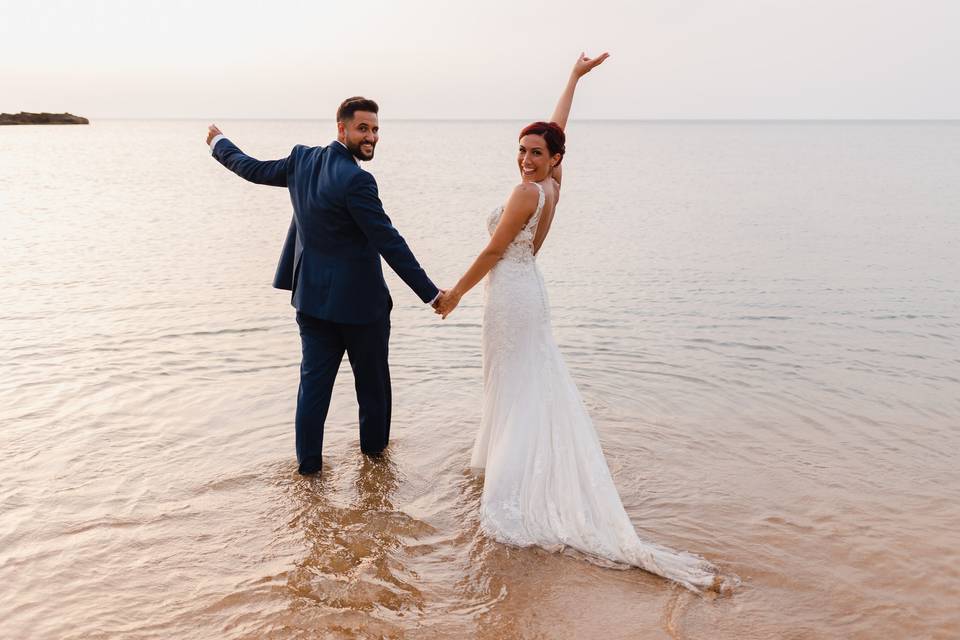 Pareja en la playa