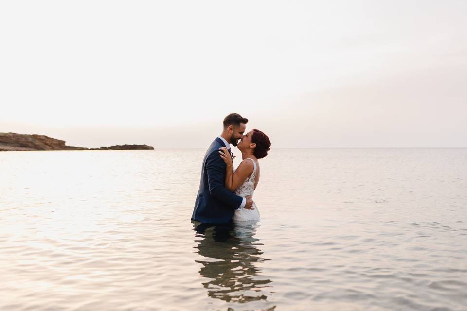 Beso pareja