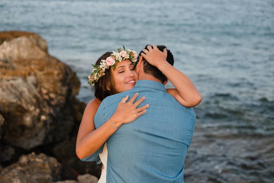 Beso romántico