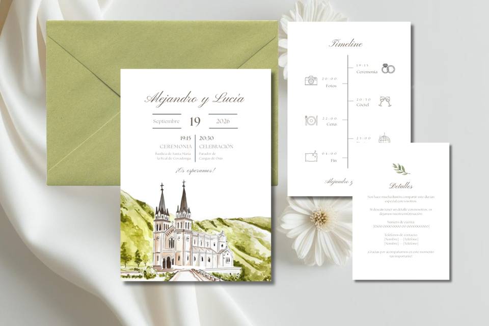 Invitación acuarela