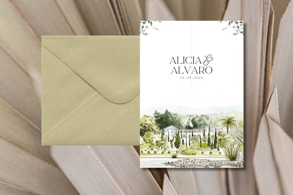 Invitación acuarela