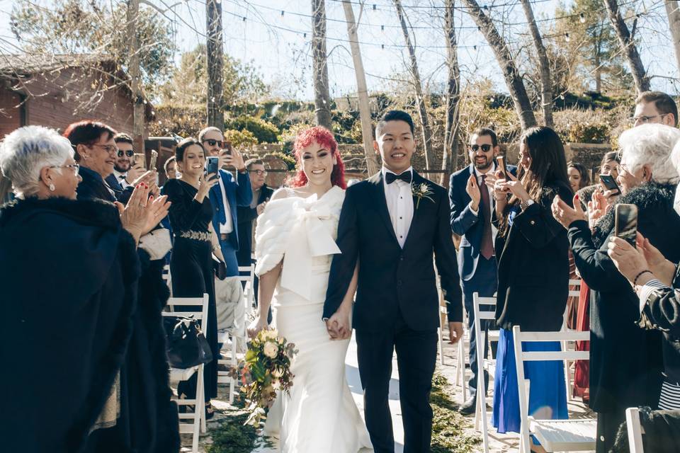 Llegada de los novios