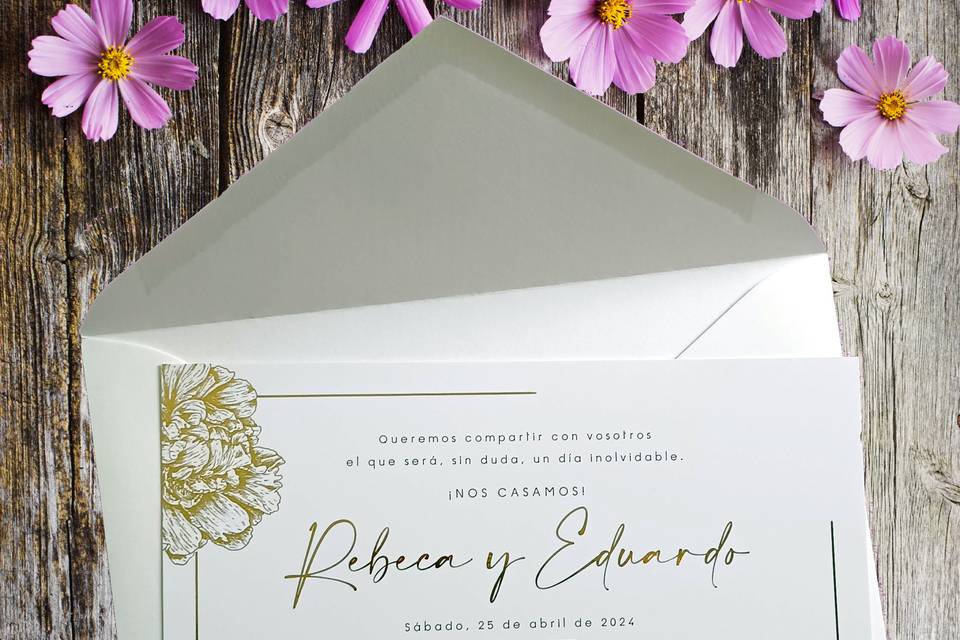 Invitación Stamping oro