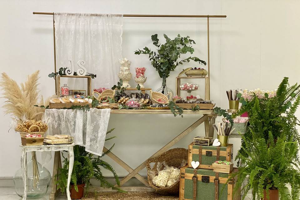 Mesa boda rustica