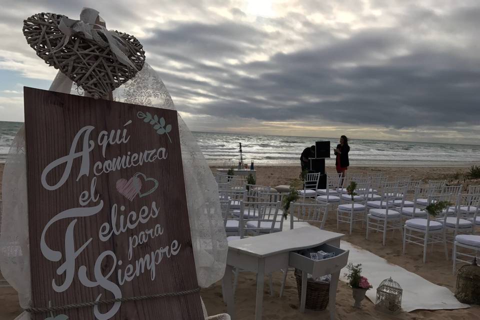 Ceremonia en la playa