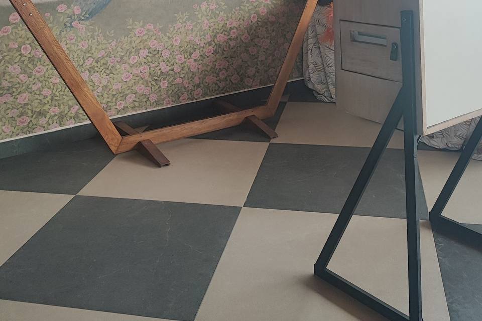 Hexágono madera deco fotomatón