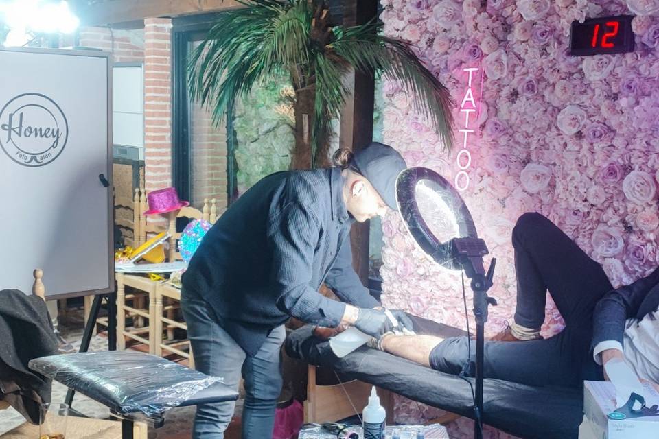 Rincón tatuador con fotomatón