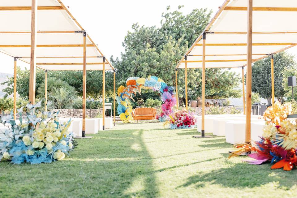 Ceremonia con carpas