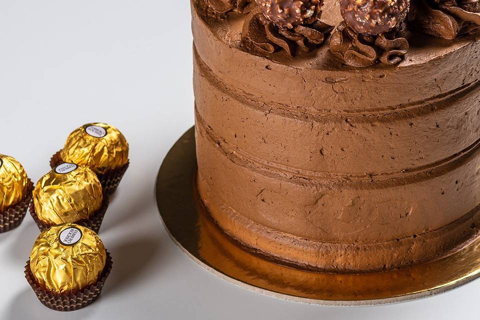 Tarta con ferrero rocher